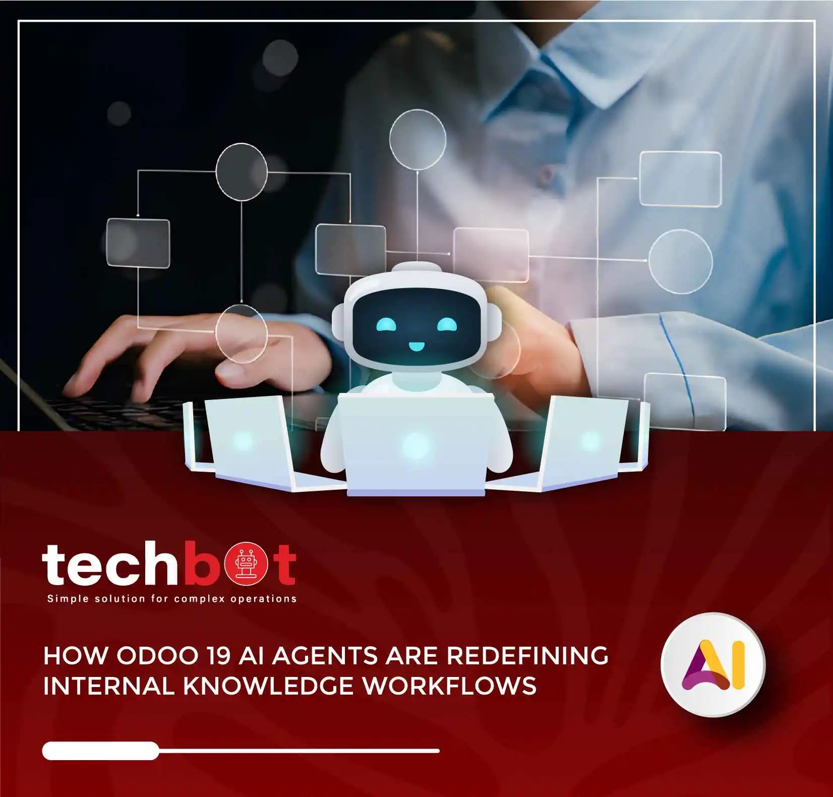 Odoo 19 AI Agents improving internal knowledge workflows with faster answers, automation, real-time support, and team productivity.